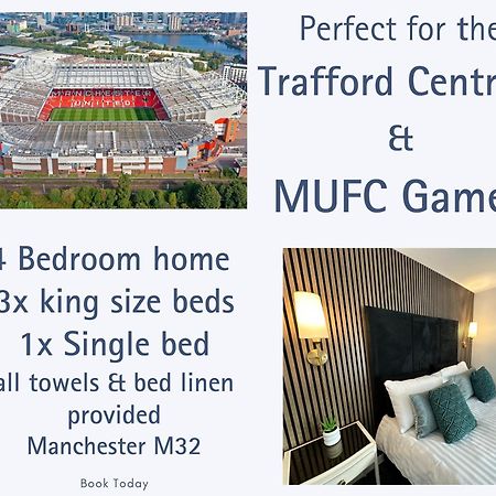 Waterside Mufc & Trafford Centre Townhouse 4 Bedroom Free Parking 曼彻斯特 外观 照片